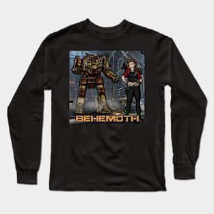 Behemoth and her SHD-2H Shadowhawk Battlemech Long Sleeve T-Shirt